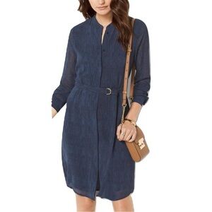 Michael Kors Navy Shirtdress with belt